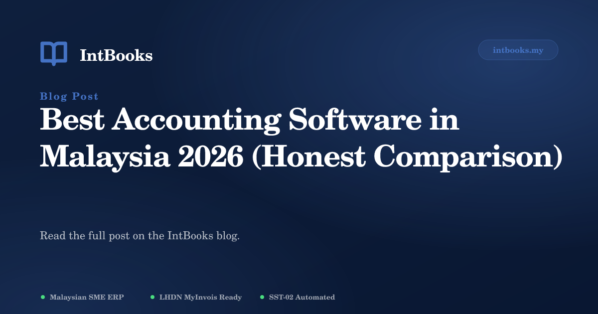 Best accounting software in Malaysia 2026 — honest comparison of IntBooks, SQL Account, AutoCount, Xero, QuickBooks, Million, Zoho, MYOB, Wave, and Bukku
